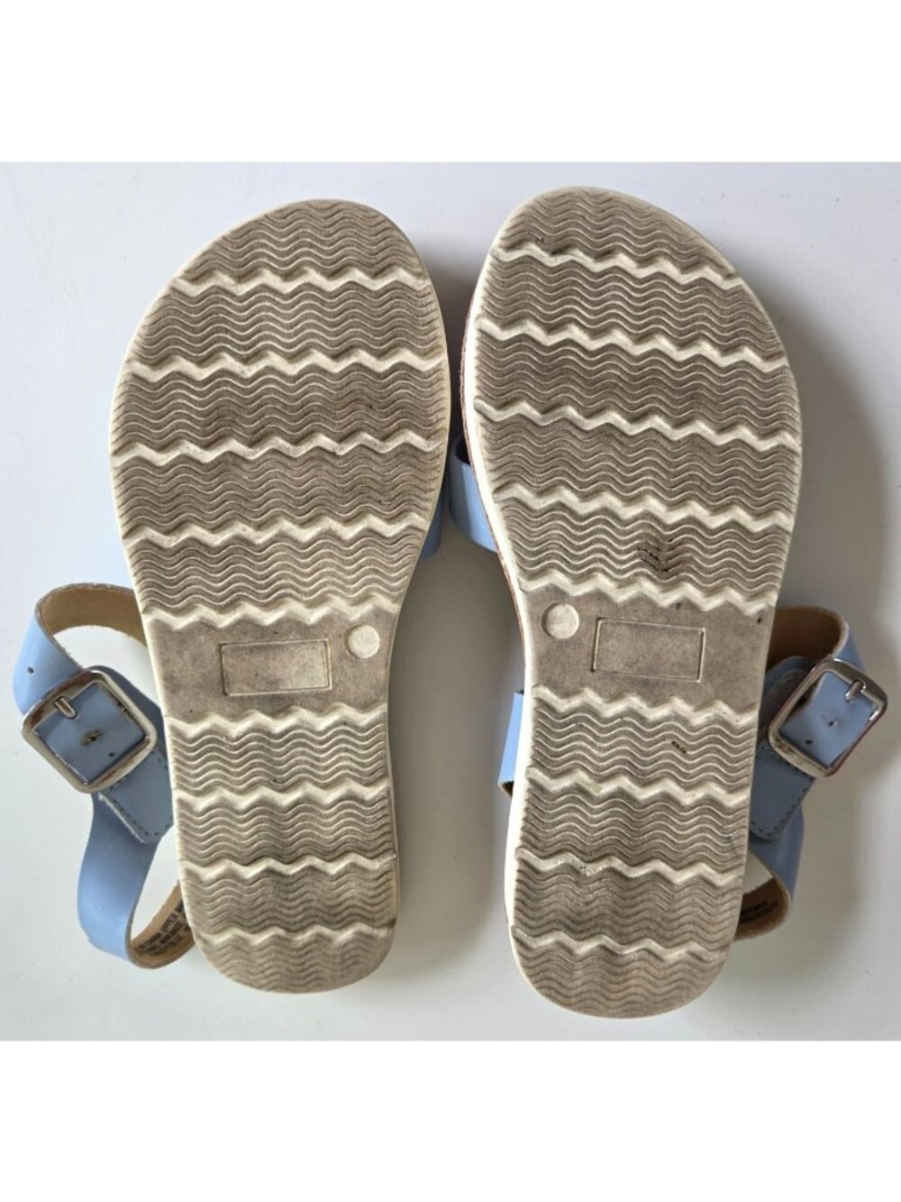 Girl's Strappy Sandals Light Blue Adjustable Strap Cushioned Sole Sonoma Size 2M - Picture 9 of 9